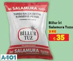 BİLLUR İRİ SALAMURA TUZU 3 KG BİLLUR İRİ SALAMURA TUZU 3 KG